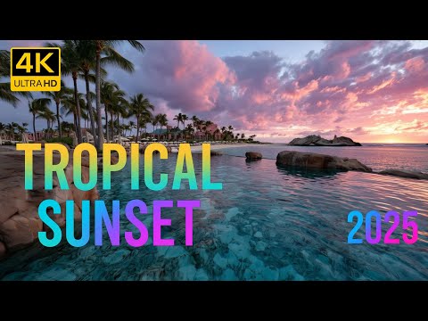 Tropical Sunset 2025 | Deep Chill House 4K Mix