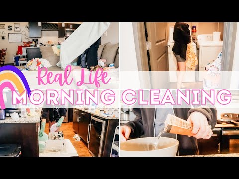 QUICK MORNING CLEANING || REAL LIFE MORNING CLEAN WITH ME || CLEANING MOTIVATION & ENCOURAGEMENT