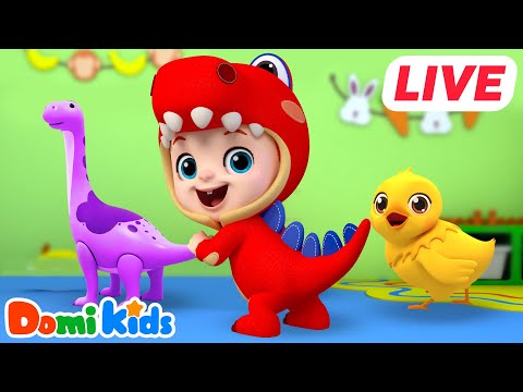 🔴【LIVE】🦖 恐龍唱唱跳跳派對 🎤 | 趣味兒歌和互動遊戲！| Kids Song | 童謠 | 寶貝多米 Domi Kids