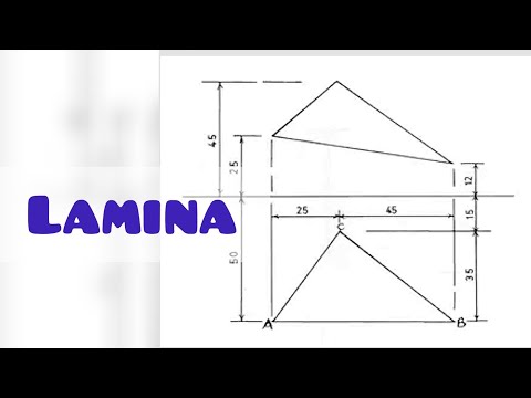 LAMINA OF A TRIANGLE in | Technical drawing | Engineering drawing