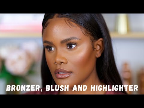 BRONZER, BLUSH AND HIGHLIGHTER TUTORIAL for Beginners | Ale Jay