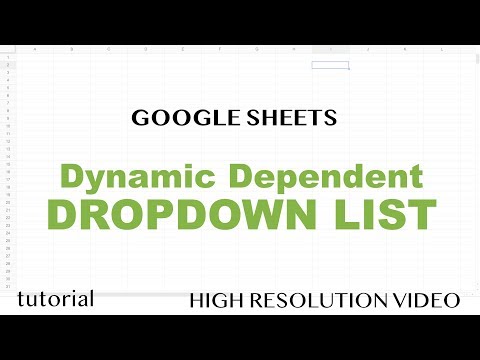 Google Sheets - Drop Down List, 2 Dependent Dropdown Lists