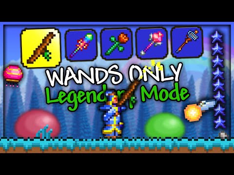 Can I Beat Terraria Legendary Mode WANDS ONLY? (For The Worthy)