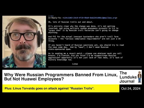 Why Were Russian Programmers Banned From Linux, But Not Huawei Employees?