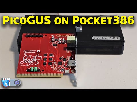 PicoGUS 2.0 on a Pocket386 - Modern Gravis Ultrasound on a Modern Retro Laptop!
