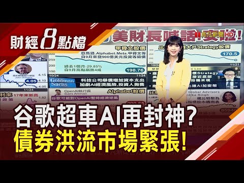 AI基建燒錢太瘋恐倒一片...谷歌Gemini封神狠甩ChatGPT？奧特曼改拚超智能 ?｜【財經8點檔】20251124｜非凡新聞｜主播 許娸雯