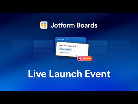 Launch Event: Jotform Boards
