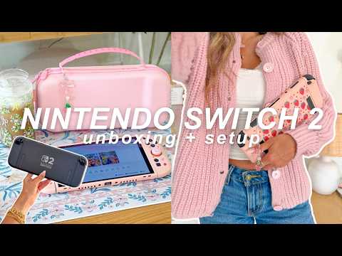 the *ultimate* NINTENDO SWITCH 2 UNBOXING & SET UP! 🌟 decorating my switch, mario kart world, + MORE