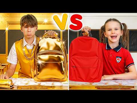 Stephi finds the MAGIC GOLD SCHOOL! β¨π« Everything is made of gold!