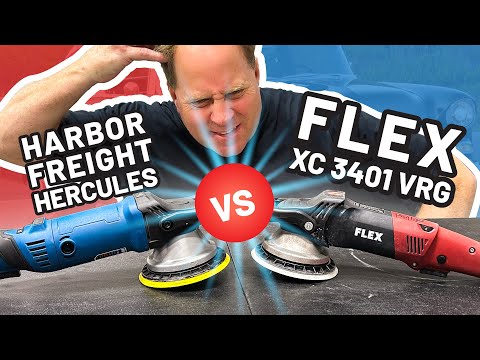 Which Forced Rotation Polisher Is BETTER? Harbor Freight Hercules vs. Flex XC 3401 VRG
