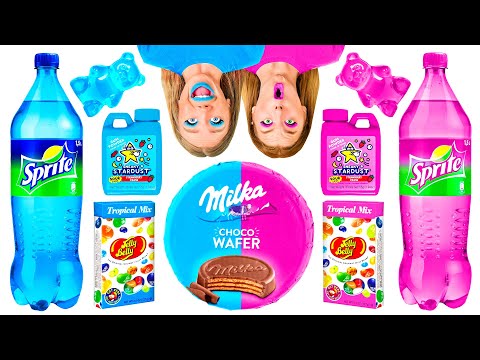 Pink Food vs Blue Food Color Challenge | Amazing Cooking Hacks by BaRaDa Best