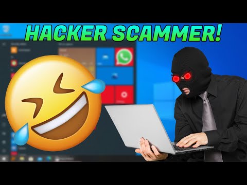 DELETING a HACKER SCAMMERS files off his PC!