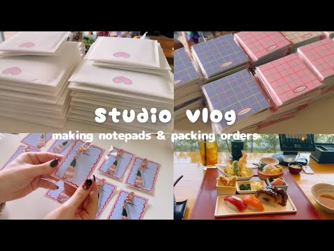【梱包作業】春のメモ帳・アクキー作り｜販売終了のお知らせ🔈｜推し活🎀packing orders with me