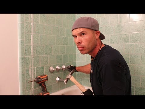 How to Remove Tile from a Shower - Grandpa Bath Episode 2