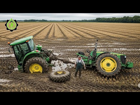 Tractor Stuck In Mud Compilation | Amazing Tractor Operator Skills #23