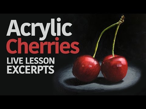 Acrylic Painting Tutorial - Cherries Sketch