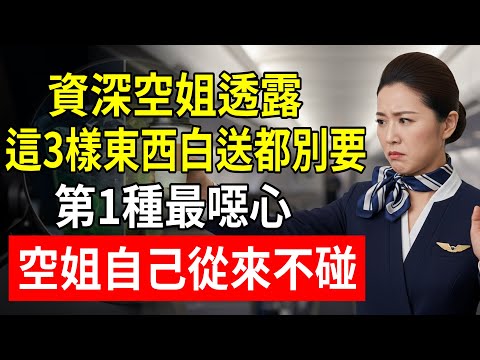 資深空姐透露：這3樣東西白送都別要！第1種最噁心，空姐自己從來不碰！#飛機餐 #空姐 #衛生 #細菌 #旅行攻略