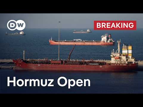Iran opens Strait of Hormuz after ceasefire — oil prices drop, deal 'close'? | DW News