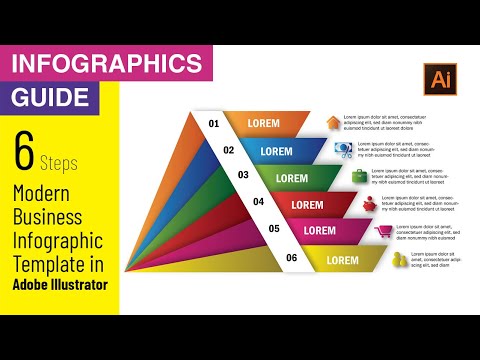 Six Options Adobe Illustrator Modern Marketing Infographic Template