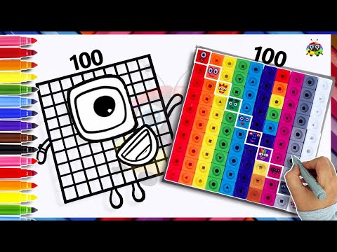 (NUMBERBLOCKS) Numberblock 100 To 300 Drawing & Coloring For Kids | Easy Drawings At Art Start