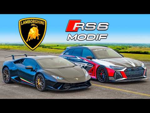 Audi RS6 Modif v Lambo Huracan Performante: DRAG RACE