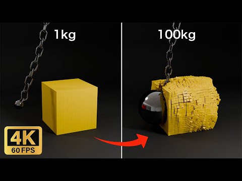 【4K】Incredible 3DCG Physics Simulations | Showcase 【60fps】