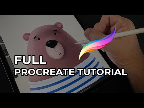 FULL Procreate Drawing Tutorial - Bear Illustration #procreate