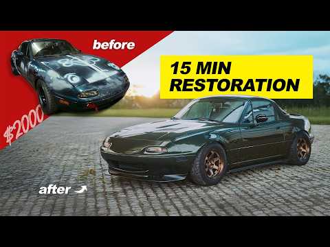 Restoring a Very Neglected Miata in 15 minutes (DIY)