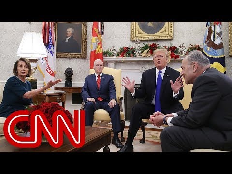 Trump clashes with Pelosi, Schumer in Oval Office