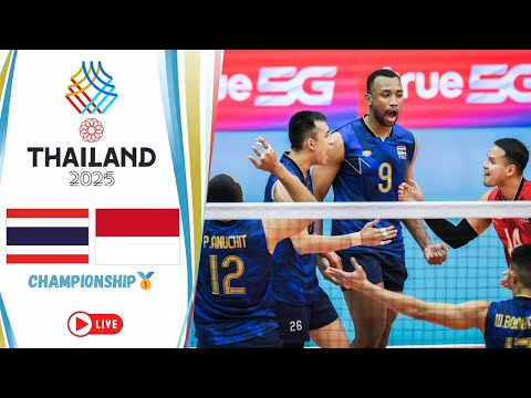 Thailand 🇹🇭vs🇮🇩 Indonesia Championship 🥇 | SEA Games Men's Volleyball 2025 | Bangkok, Thailand