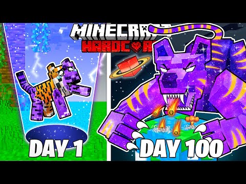 I Survived 100 Days as a COSMIC TIGER in HARDCORE Minecraft