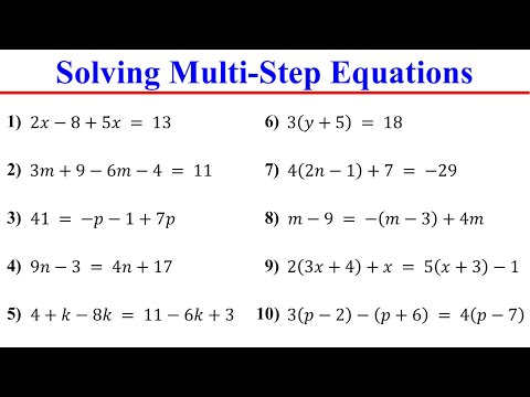 Solving Multi Step Equations │Algebra