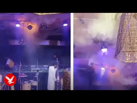 Moment Goa nightclub fire breaks out and spreads rapidly captured in crowd footage