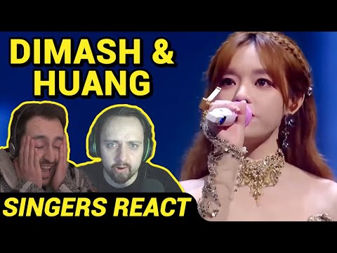 Dimash & Huang Xiaoyun - Red Moon Rules REACTION | Singers React