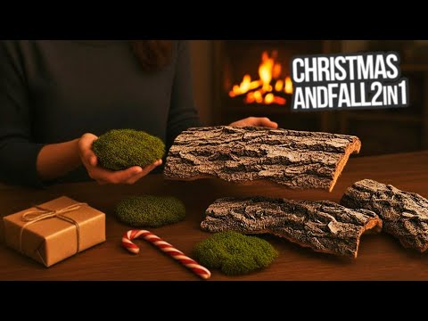 I took giant bark and moss and created something fantastic! Christmas decoration you'll love
