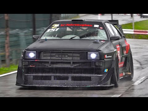 Onboard a 750hp Audi Quattro full-blown track-car | Shakedown after engine rebuild 5-cylinder turbo