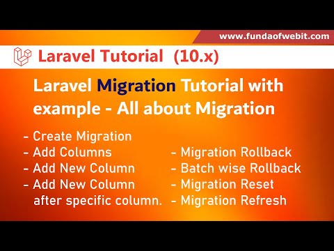 Laravel Migration Tutorial with example - All about migrations in Laravel 10