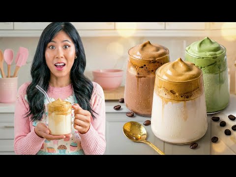 DALGONA COFFEE Recipes ☕️ 3 FLAVORS, 3 FROTHY Techniques