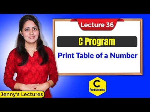 C_36 C Program to Print Table of a Number | C Language Tutorials