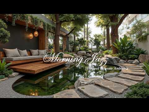 Morning Jazz at Tranquil Lakeside Ambience | Relaxing Gently with Instrumental Jazz Melody