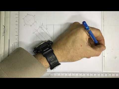 Interpenetrations and developments of a hexagonal to square pipe