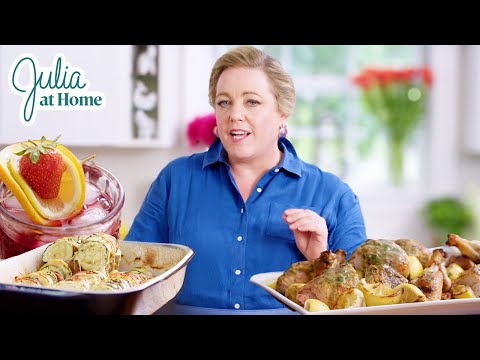 Lemon-Roasted Chicken, Roasted Vegetables & Sangria | Full Episode | Julia at Home (S2 E4)