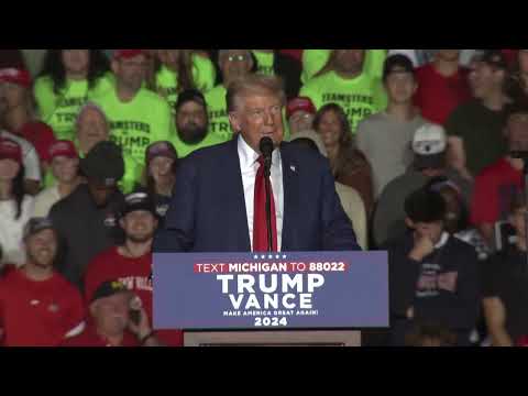 Trump repeats disproven claim that he won Michigan in 2020 at Saginaw County rally