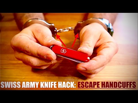 Use Any Swiss Army Knife to Escape Handcuffs - SERE - Swiss Army Knife Hack!
