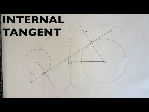 How To Construct A Common Internal Tangent To 2 Unequal Circles Of Radius 3cm and 5cm.