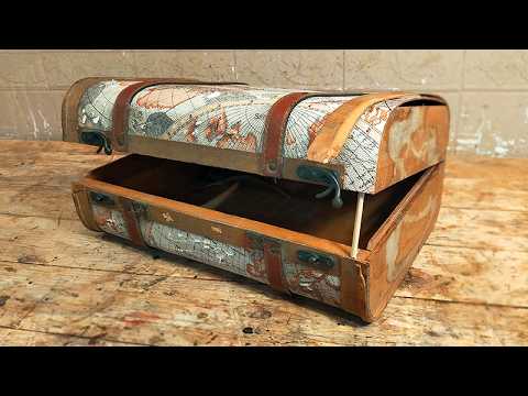 Weekend fun: Restoring a vintage decorative suitcase.