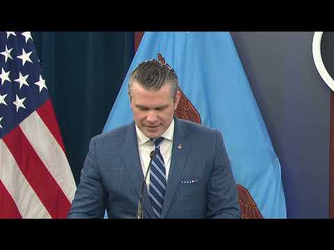 Secretary of Defense Pete Hegseth press conference update on Operation Epic Fury