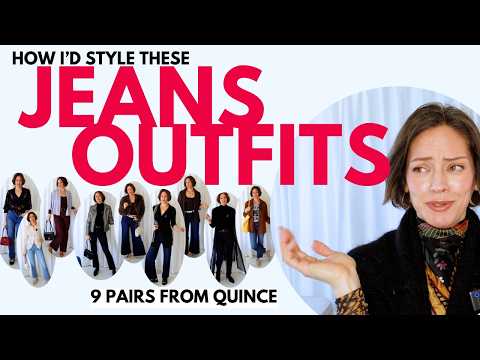 How I'd Style these 9 different Cuts of Jeans - Huge Quince Jeans Try On