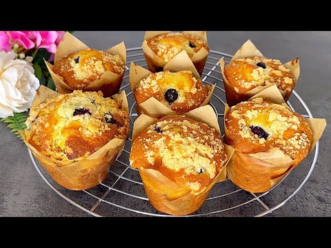 Recette en 5 minutes pour le goûter! Avec 2 oeufs seulement! Recette muffins simple et savoureuse