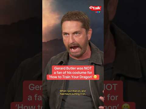 Gerard Butler was NOT a fan of his costume for ‘How to Train Your Dragon’ 😬